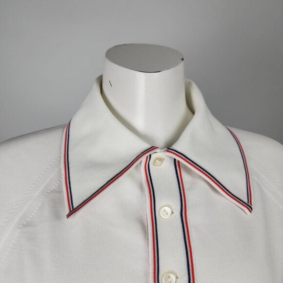 Vintage Pellini Imports White Collared Polo Shirt Size M - Picture 2 of 6